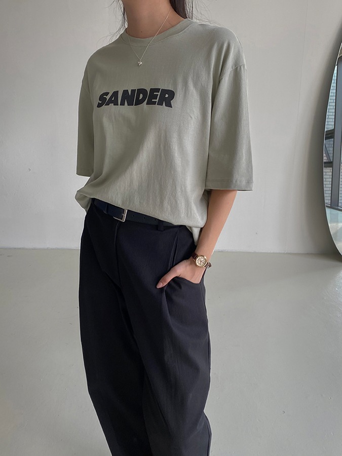 샌더 로고 루즈핏 반팔 티셔츠 (4 color)